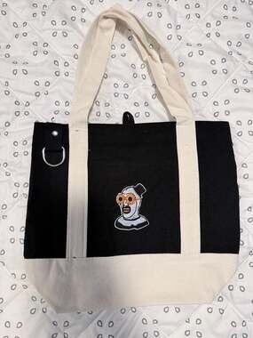 Terrifier Art the Clown Embroidered Canvas Mini Tote Bag